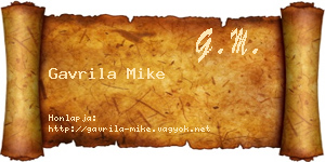 Gavrila Mike névjegykártya